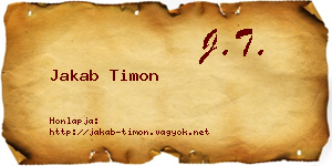Jakab Timon névjegykártya