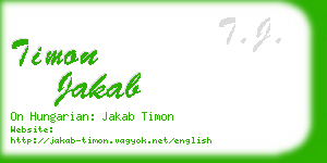 timon jakab business card